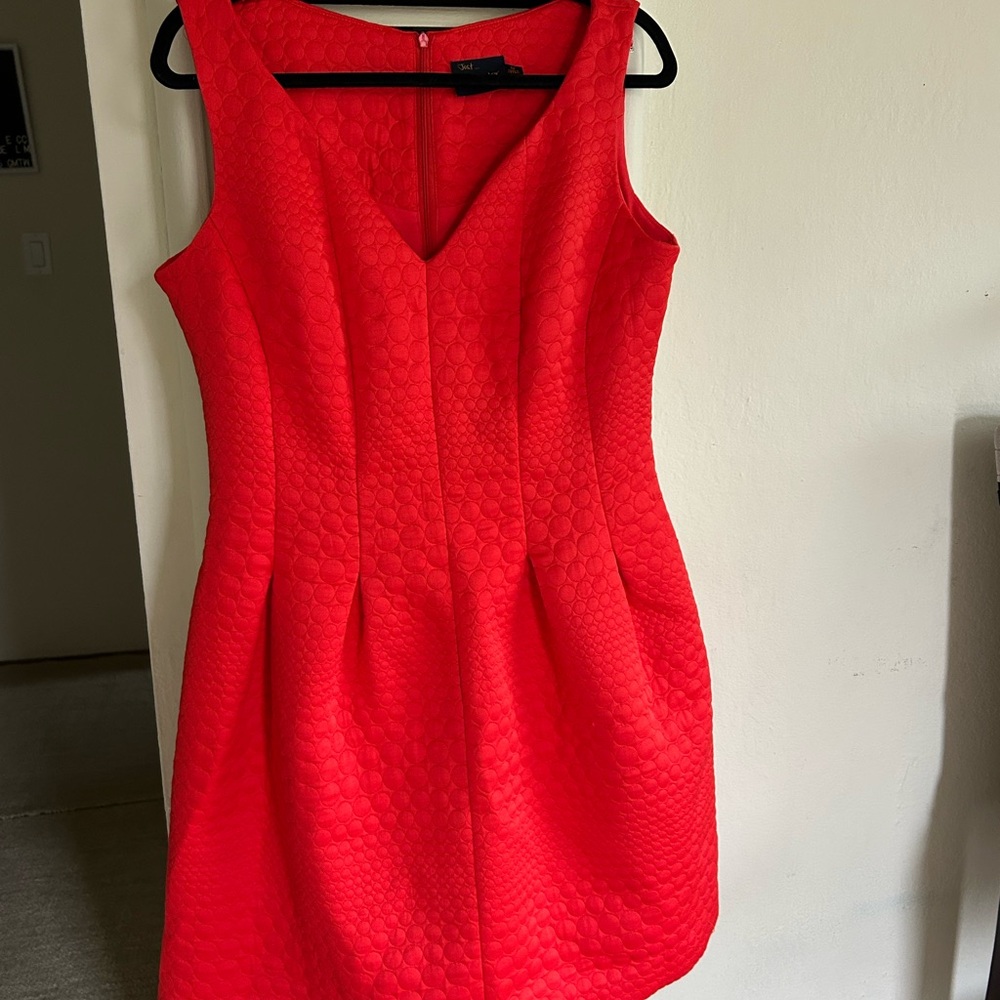 Just...Taylor Vibrant Red Textured Mini Dress
